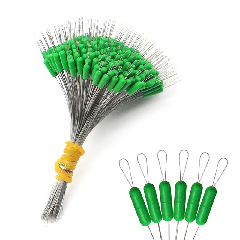 Monofilament Line - 300 szt. Owalne, czarne silikonowe stopery